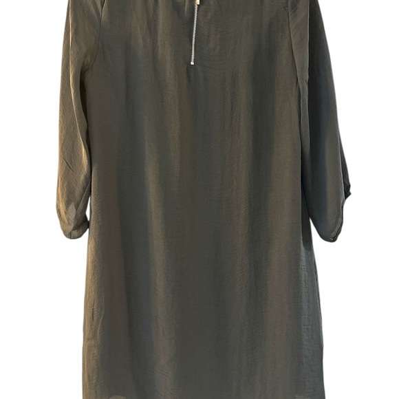 H&M Grey 3/4 Sleeve Shift Box Dress Size 10 - Picture 2 of 5